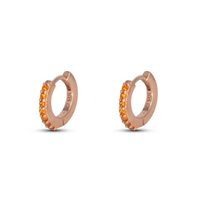 Orecchini Dilvdò Donna Hoop ring in Argento Zircone ORDLROG